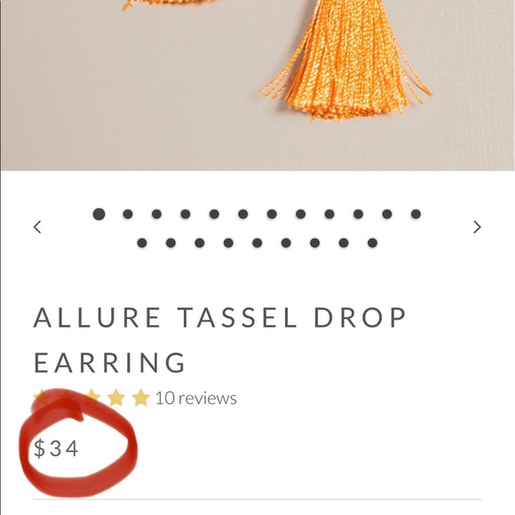 Allure Tassel Drop Earrings in Honey - Picture 2 of 5